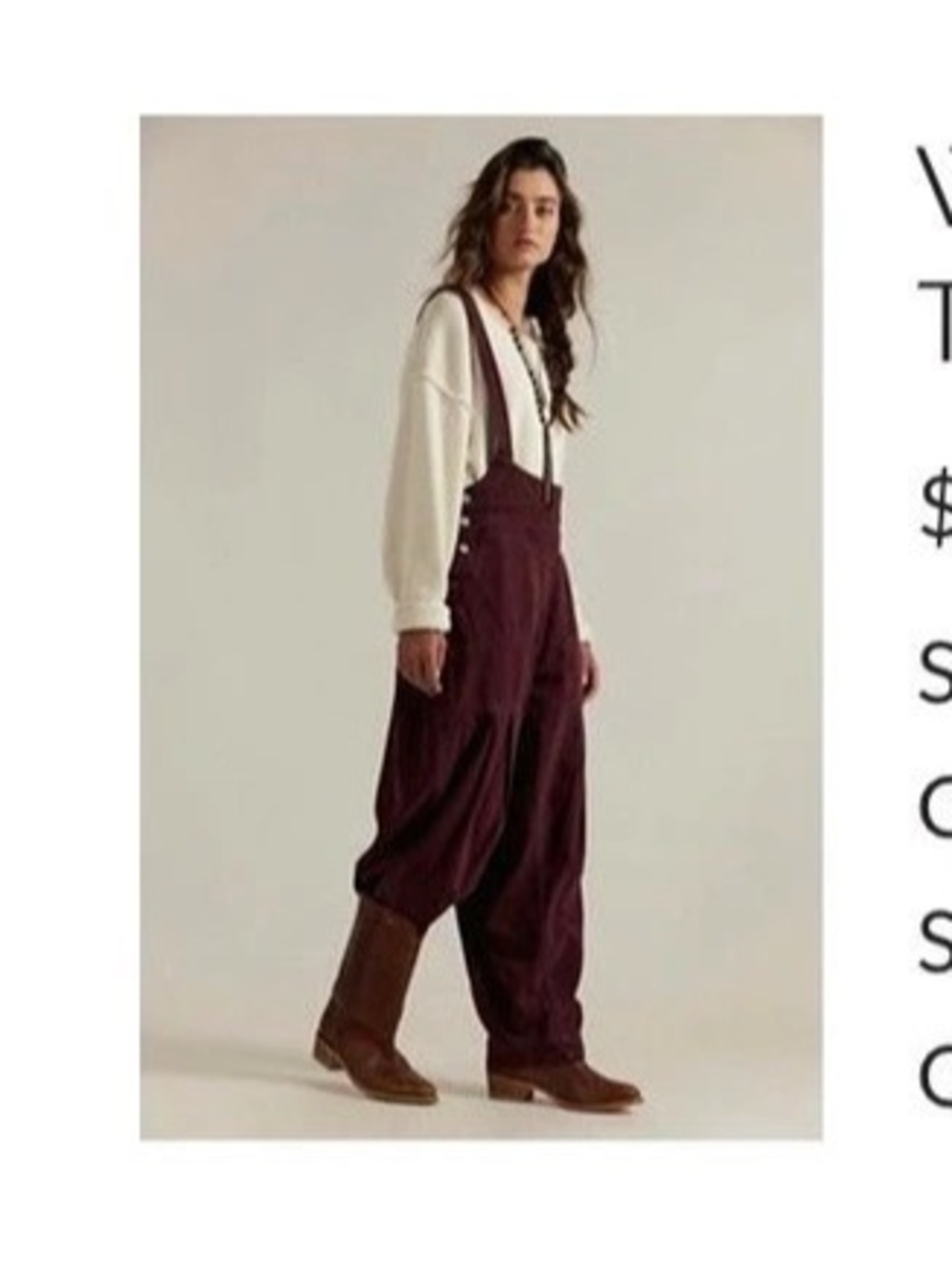 Free People The Free Felix Tapered Overalls Tapered Overalls in Brown Size Small